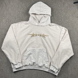 Lonely Ghost Adult 2X Aligned Stars Hoodie Sweatshirt Beige